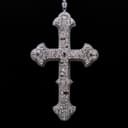 Diamond Cross Pendant on Marquise Station Chain thumbnail 3