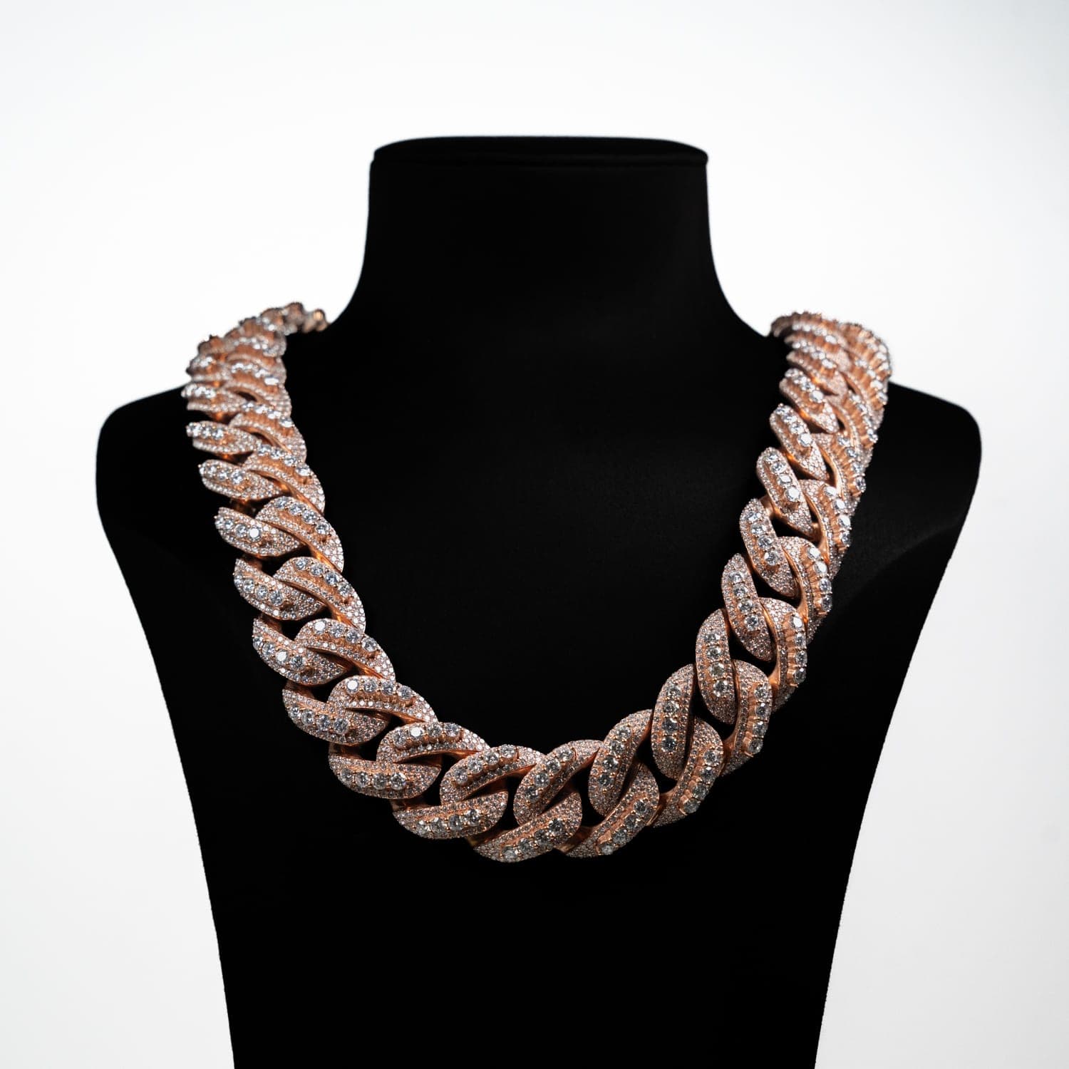 Diamond Cuban Link Chain, Two Tone