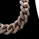 Diamond Cuban Link Chain, Two Tone thumbnail 2