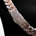 Diamond Cuban Link Chain, Two Tone thumbnail 3