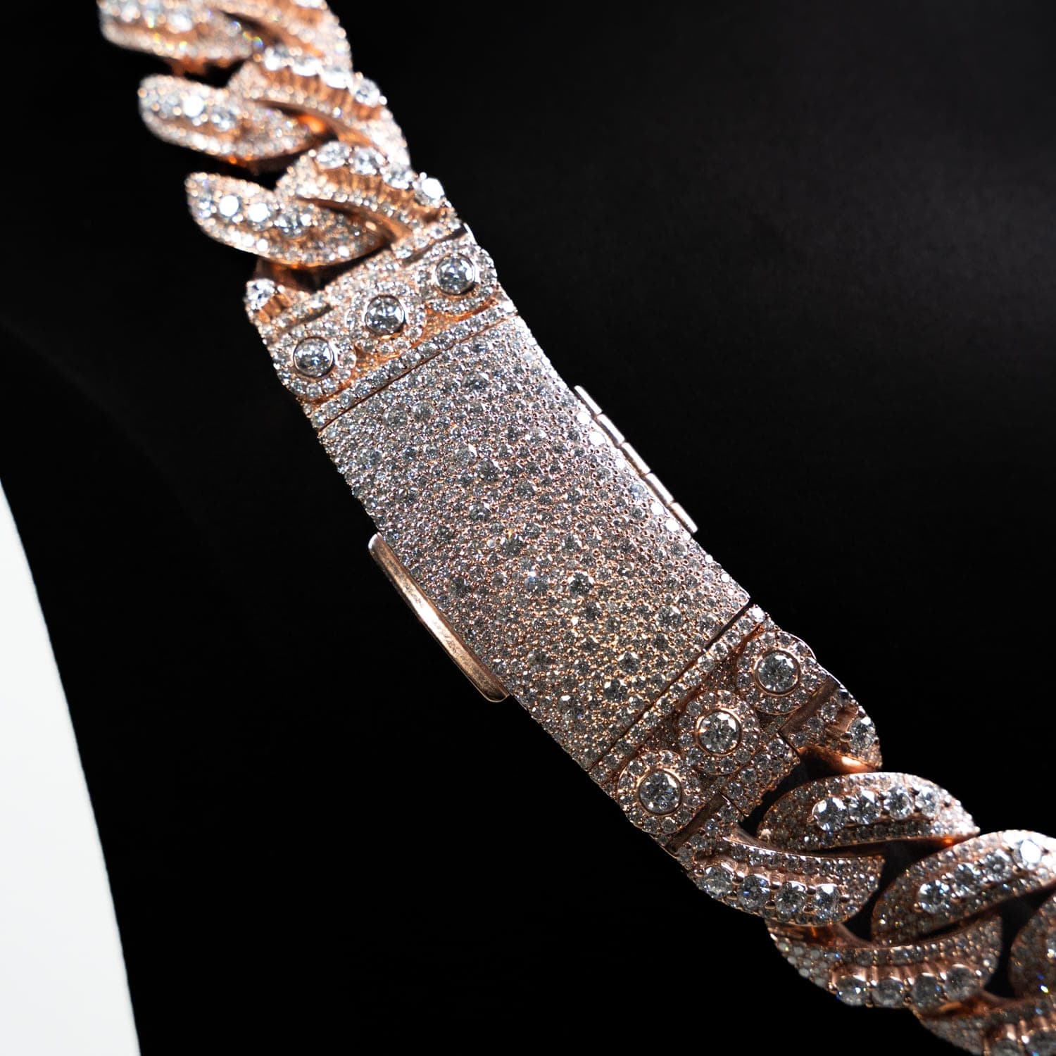Diamond Cuban Link Chain, Two Tone