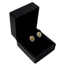 Fancy Yellow Oval Halo Stud Earrings thumbnail 4