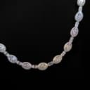 Marquise Station Necklace, White Gold thumbnail 2
