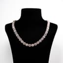 Rose Gold Halo Cluster Necklace thumbnail 1