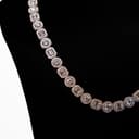 Rose Gold Halo Cluster Necklace thumbnail 2