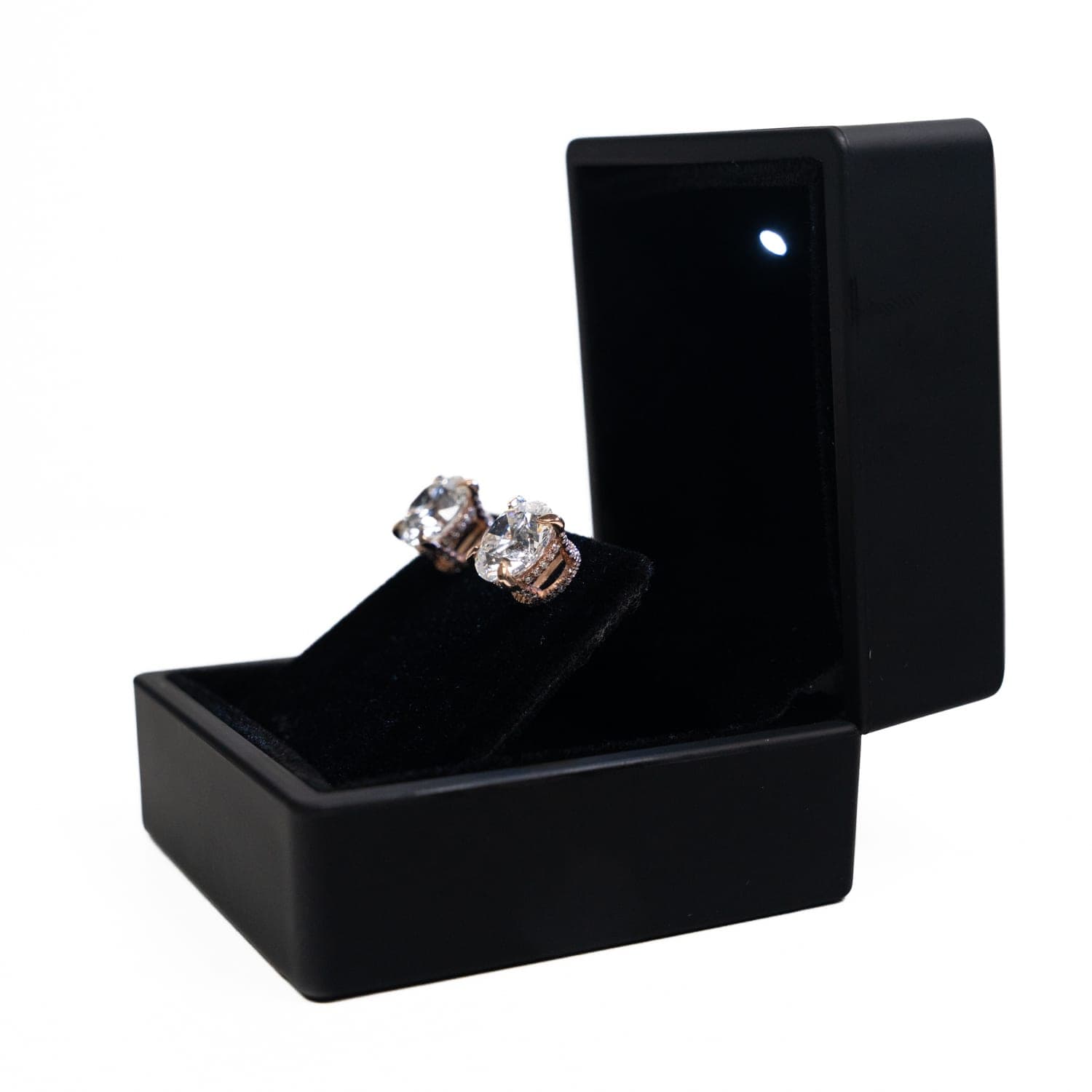 Round Diamond Stud Earrings, Larger