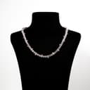 Spiked Diamond Tennis Necklace, Two Tone thumbnail 1