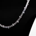 Spiked Diamond Tennis Necklace, Two Tone thumbnail 2