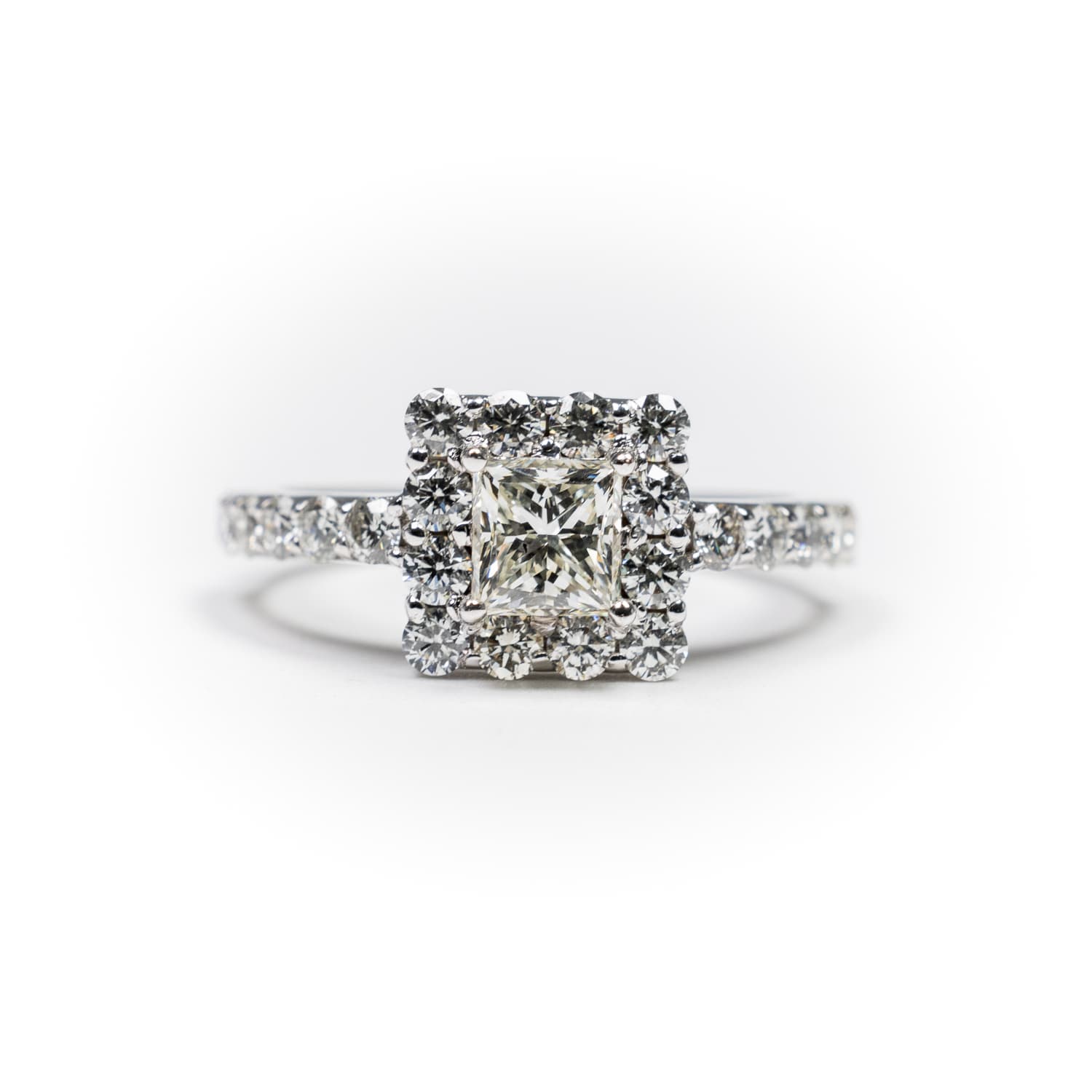 White Gold Eternity Square Diamond Ring