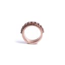 Rose Gold Triple Row Diamond Ring thumbnail 2