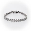 White Gold Clustered Diamond Tennis Bracelet thumbnail 2
