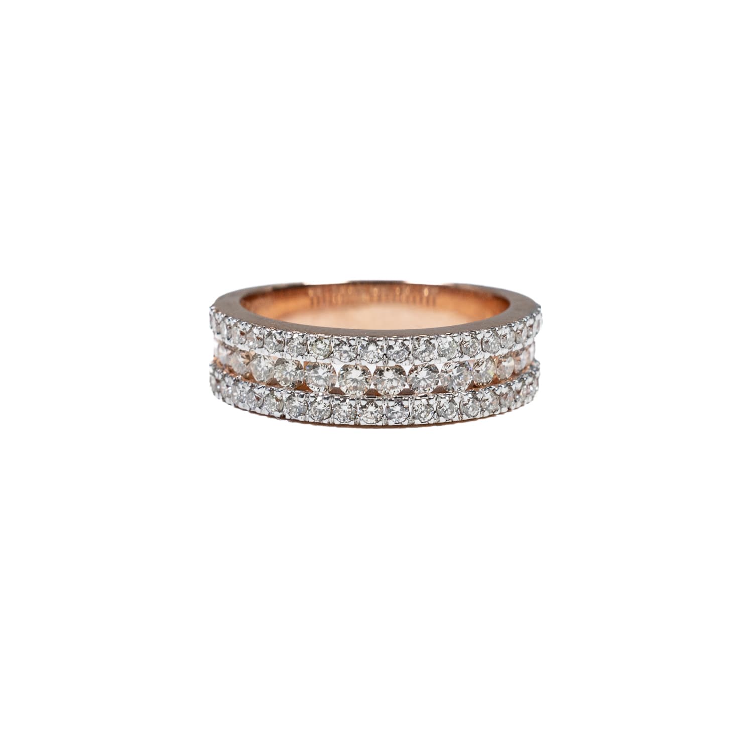 Rose Gold Eternity Diamond Pointer Ring