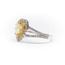 White Gold Yellow Diamond Ring thumbnail 3