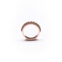 Rose Gold Triple Row Diamond Ring Large thumbnail 2
