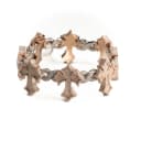 Rose &amp; White Gold Cross Bracelet thumbnail 2