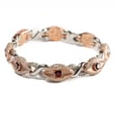 Rose &amp; White Gold Ruby Gemstone Snake Bracelet thumbnail 2