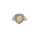 White Gold Yellow Diamond Ring thumbnail 1