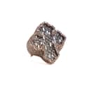 Rose Gold Baguette and Round Cut Diamond Cross Ring thumbnail 2