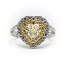 White Gold Yellow Diamond Ring thumbnail 2