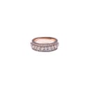 Rose Gold Triple Row Diamond Ring Large thumbnail 3