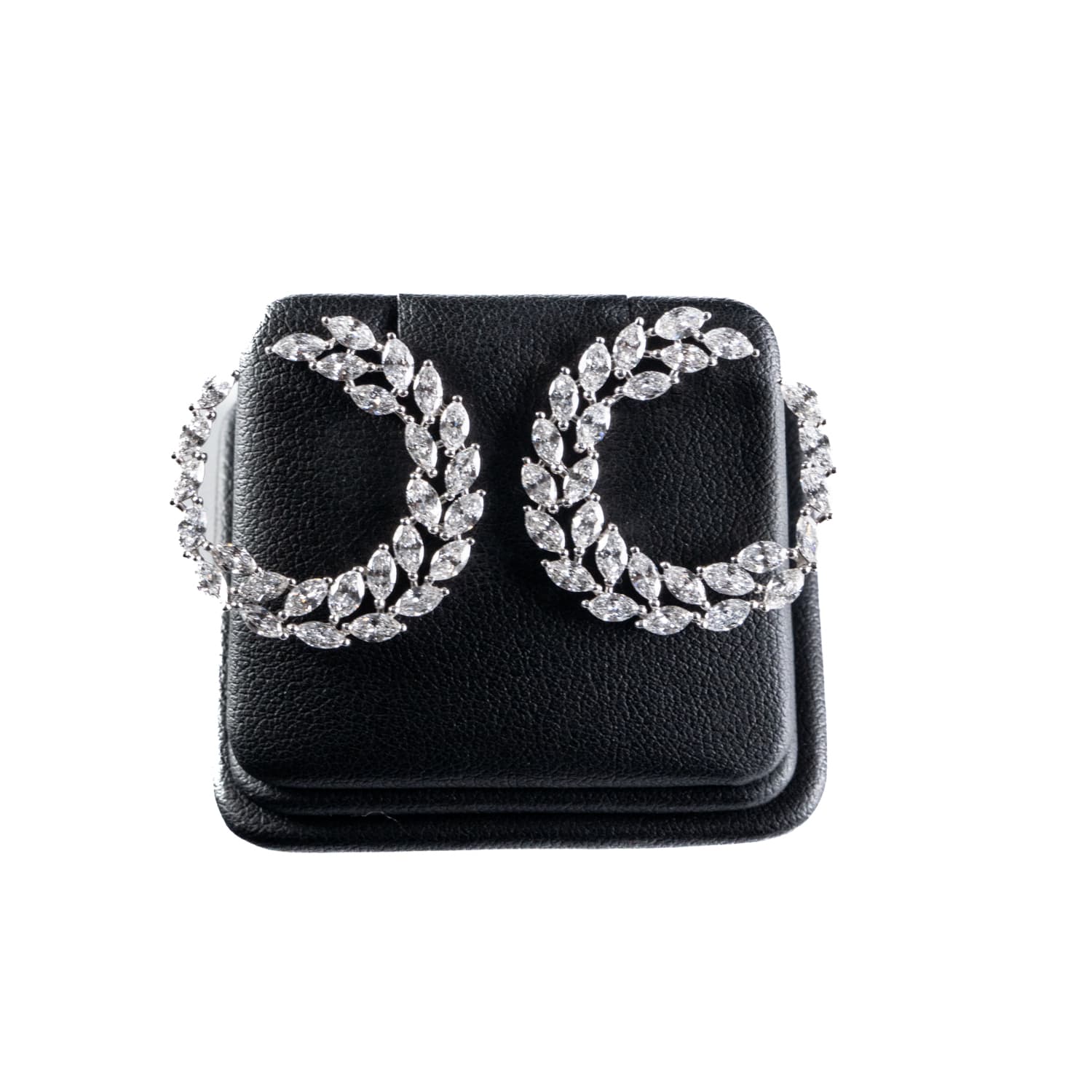 Marquis Wave Diamond Earrings