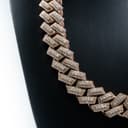 Miami Cuban Prong Set Round Cut Diamond Chain thumbnail 2