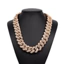 Miami Cuban Round Cut Diamond Chain thumbnail 1