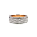 Rose Gold Eternity 5 Row Diamond Pointer Ring thumbnail 1