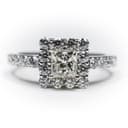 White Gold Eternity Square Diamond Ring thumbnail 2