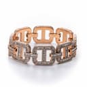 Rose Gold Gucci Link Diamond Bracelet thumbnail 2