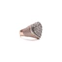 Rose Gold Baguette and Round Cut Diamond Heart Ring Small thumbnail 2