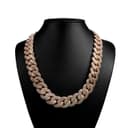 Miami Cuban Round Cut Diamond Chain thumbnail 1