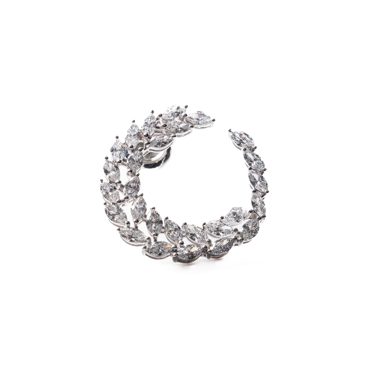 Marquis Wave Diamond Earrings - LKB Jewellers