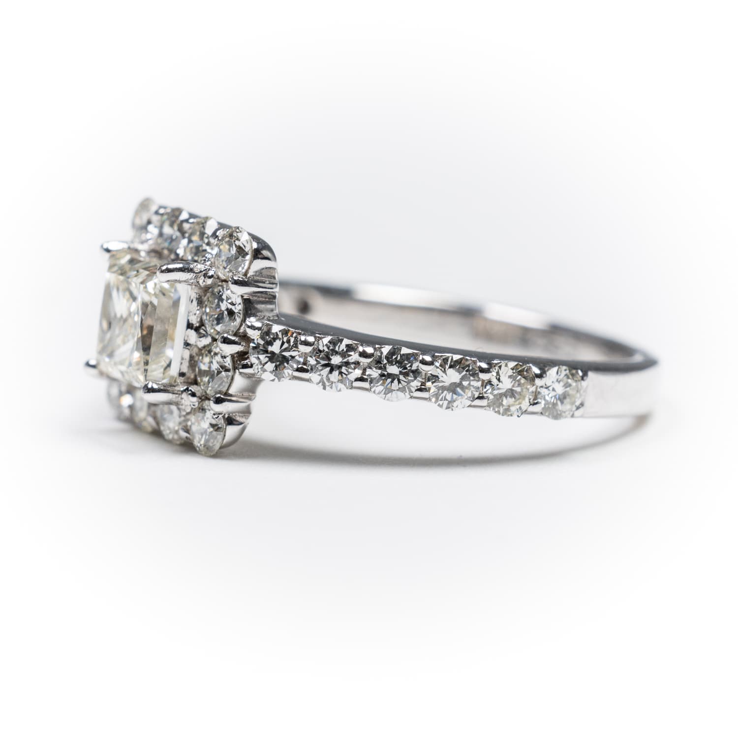 White Gold Eternity Square Diamond Ring - LKB Jewellers