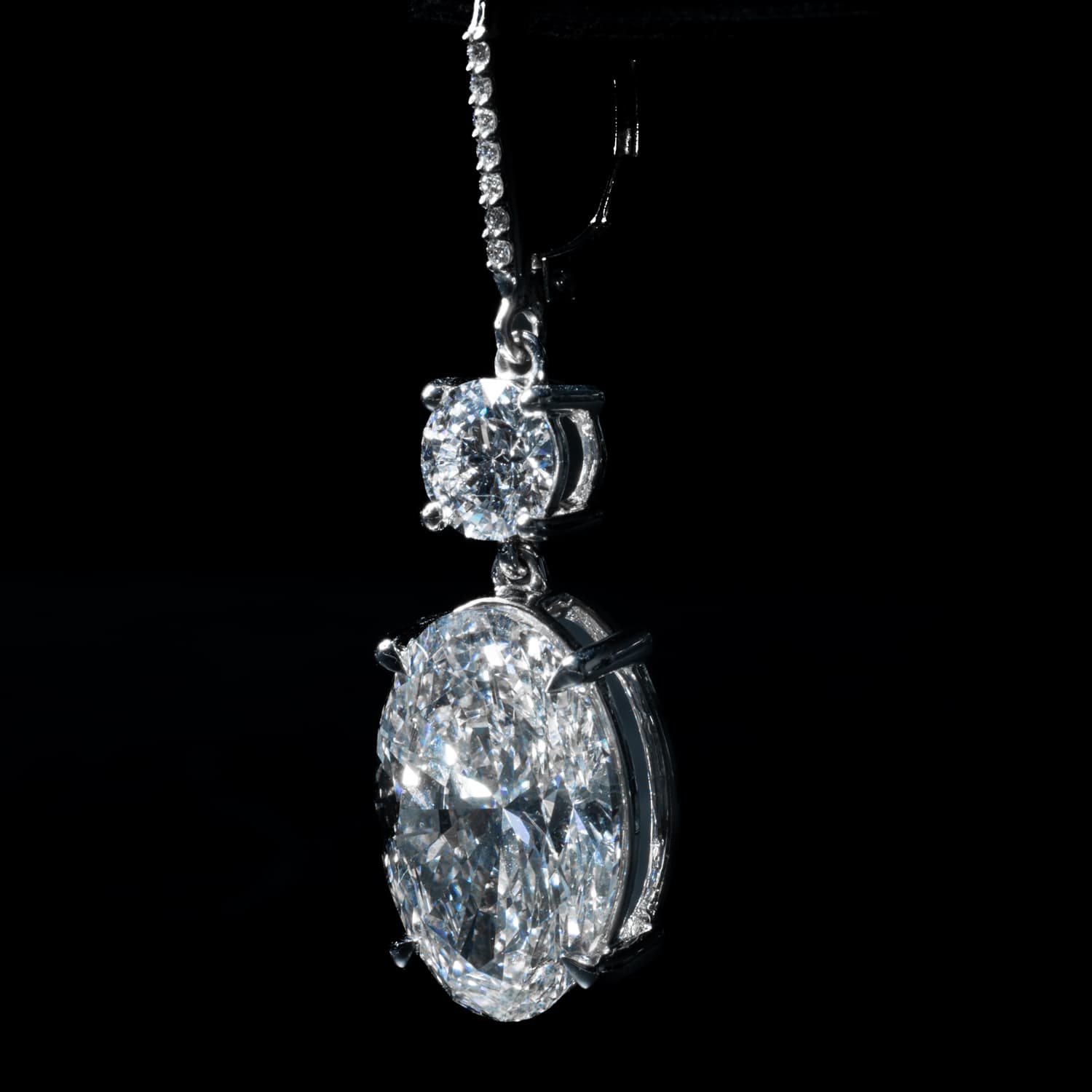 Royale Oval Diamond Earrings - LKB Jewellers