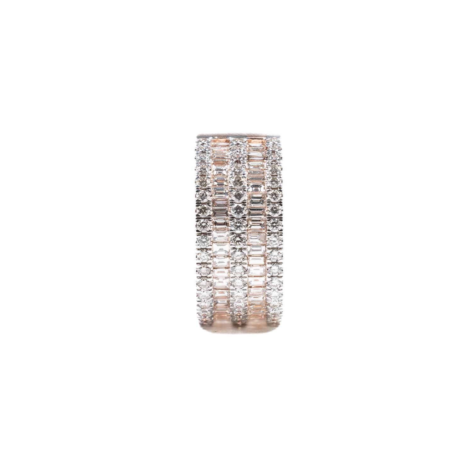 Rose Gold Diamond Baguette and Pointer Ring - LKB Jewellers