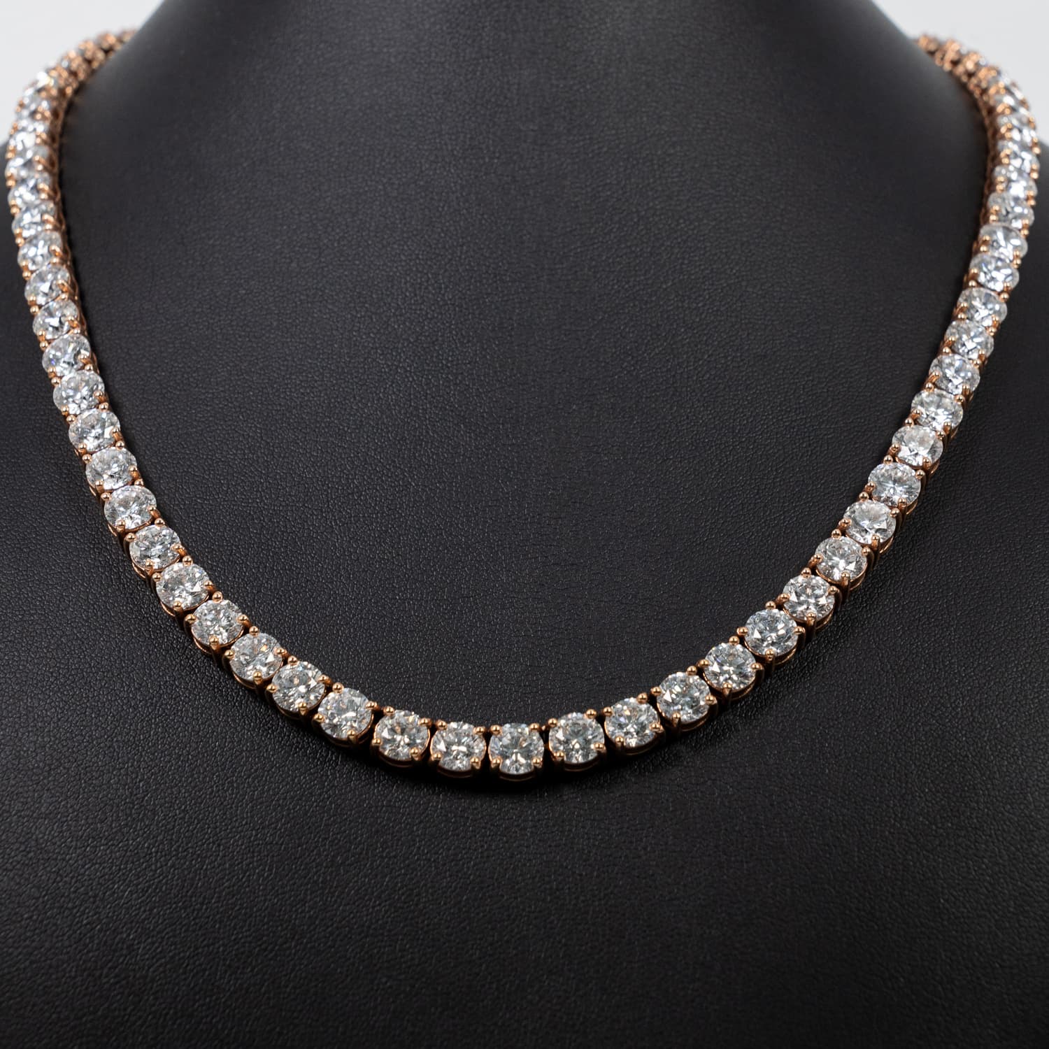 Round Cut Brilliant 75ct Diamond Tennis Chain - LKB Jewellers