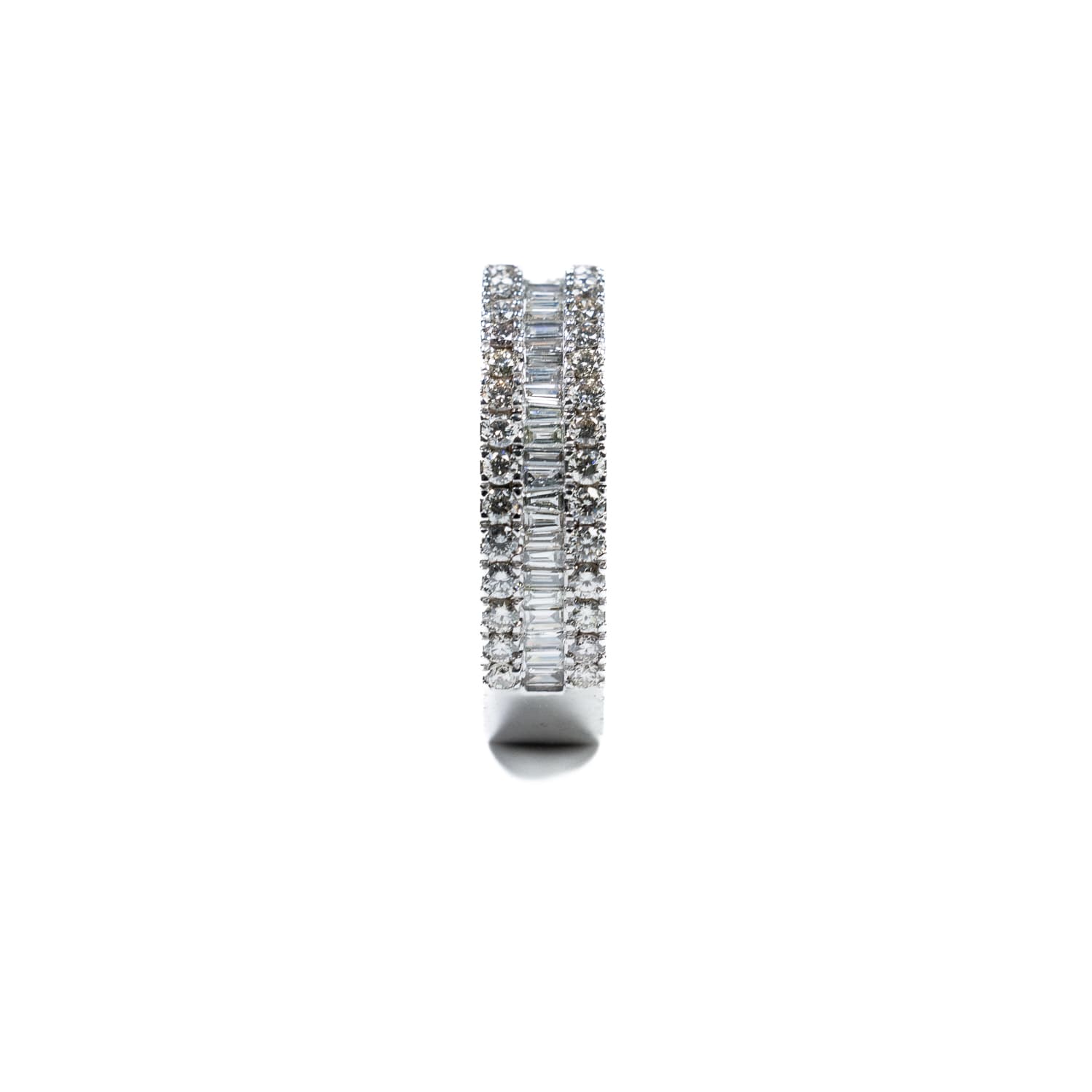 White Gold Eternity Diamond Baguette and Pointer Ring - LKB Jewellers