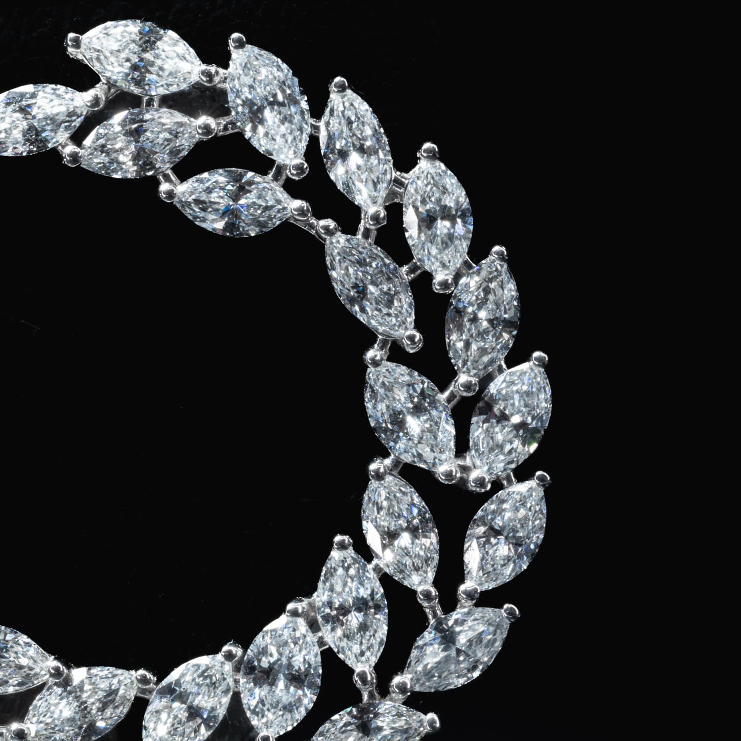 Marquis Wave Diamond Earrings - LKB Jewellers