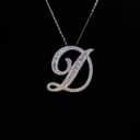 Script Initial Pendant, Letter D thumbnail 2