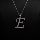 Script Initial Pendant, Letter E thumbnail 3