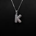 Bubble Initial Pendant, Letter K thumbnail 2