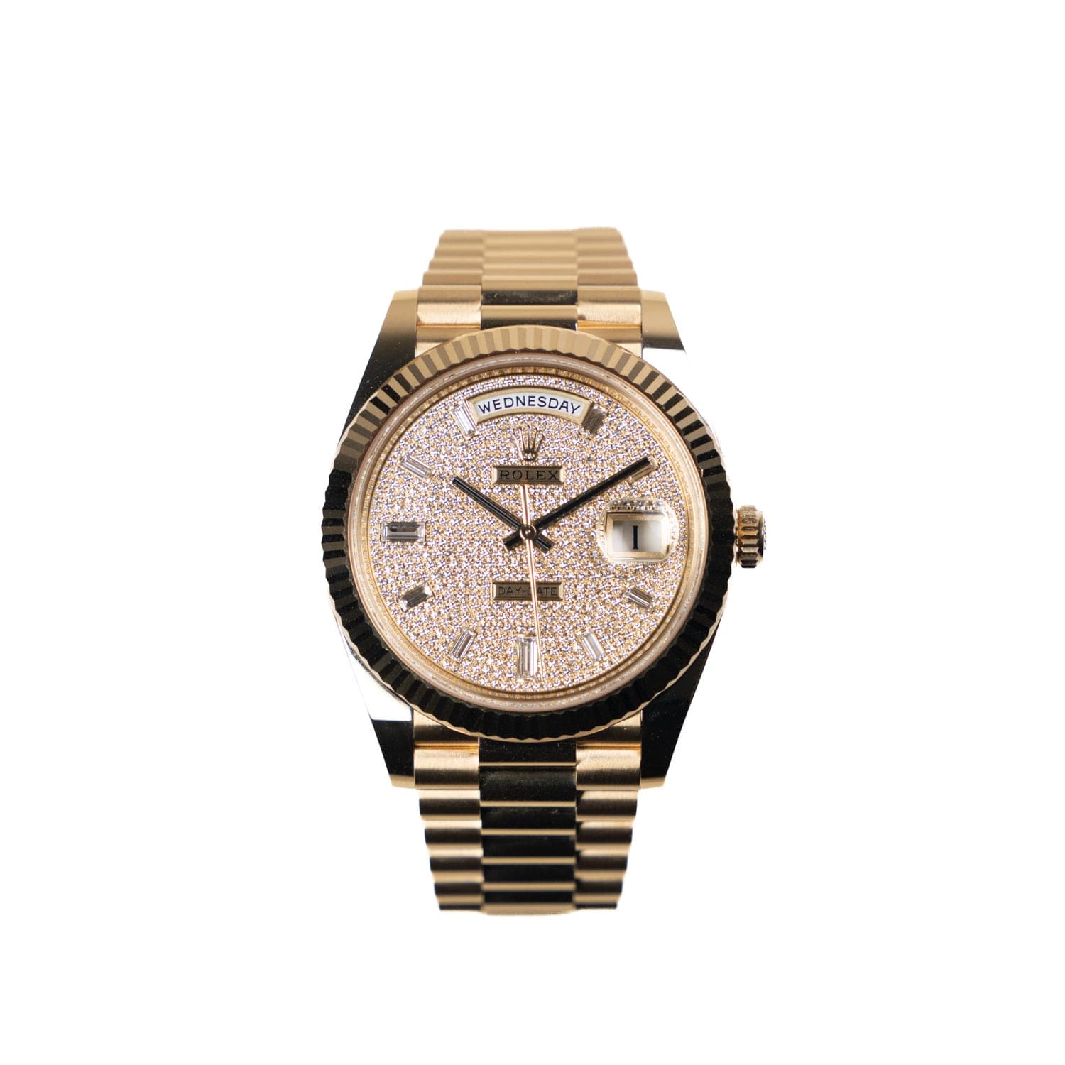 Rolex Day-Date 40 Yellow Gold Pave Diamond Dial