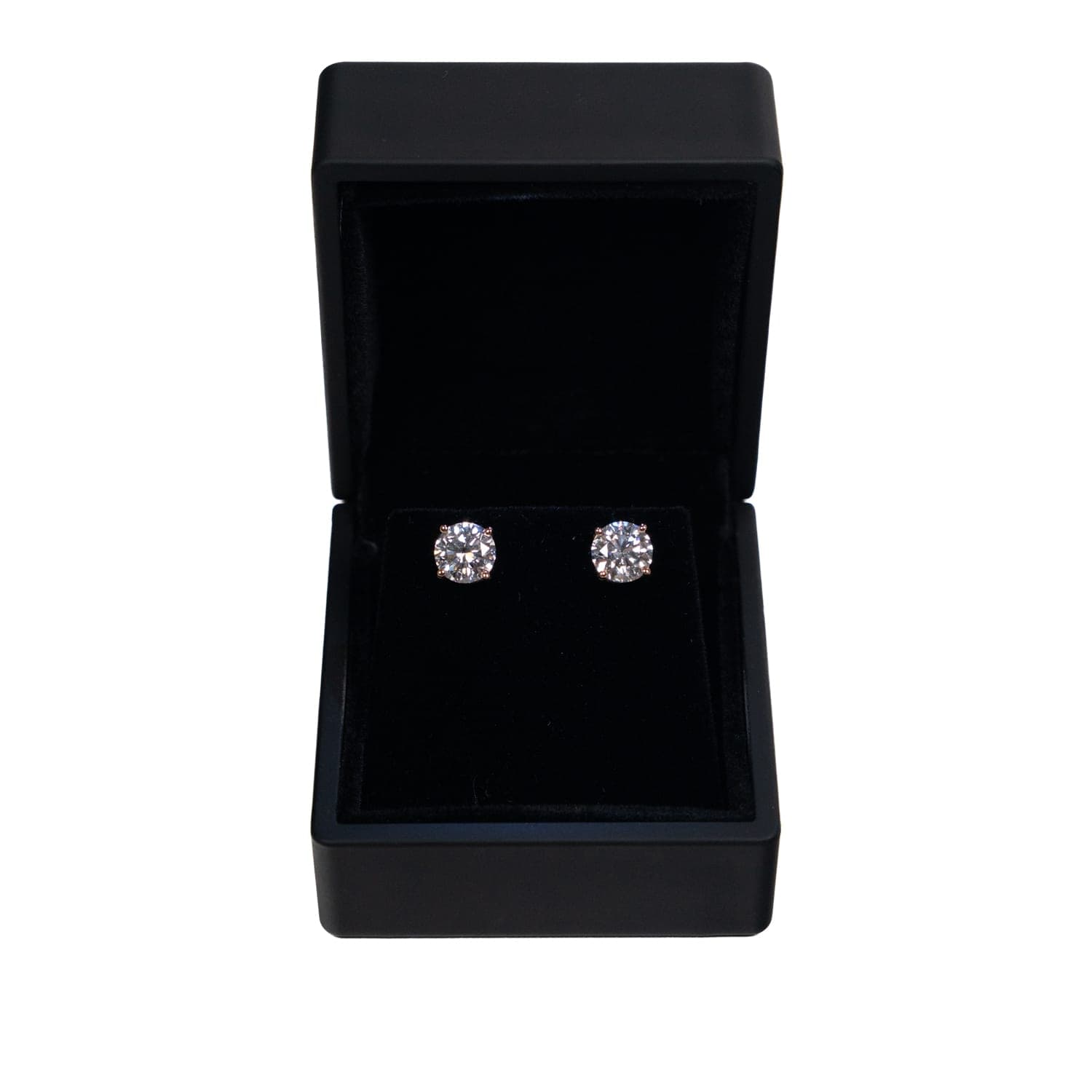Round Diamond Stud Earrings, Classic