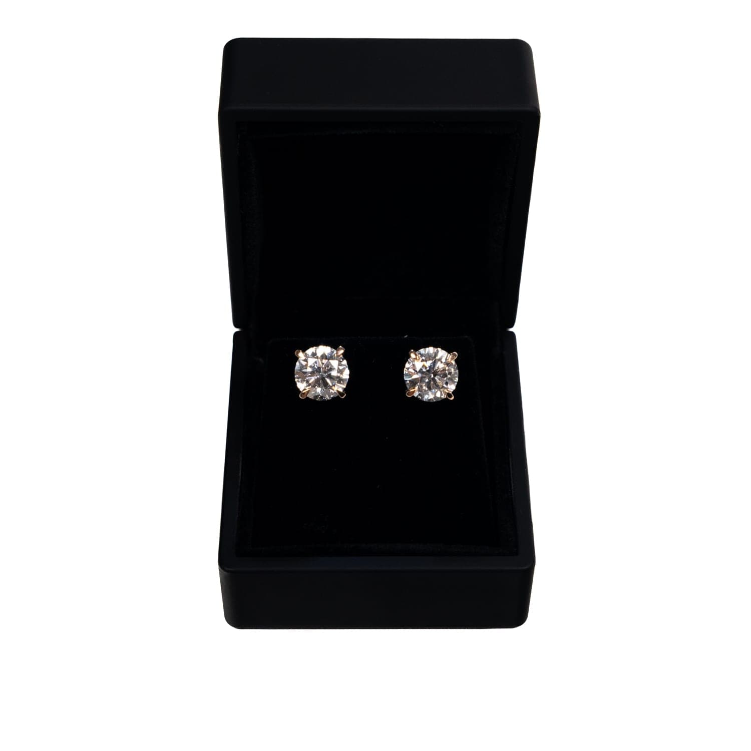 Round Diamond Stud Earrings, Larger